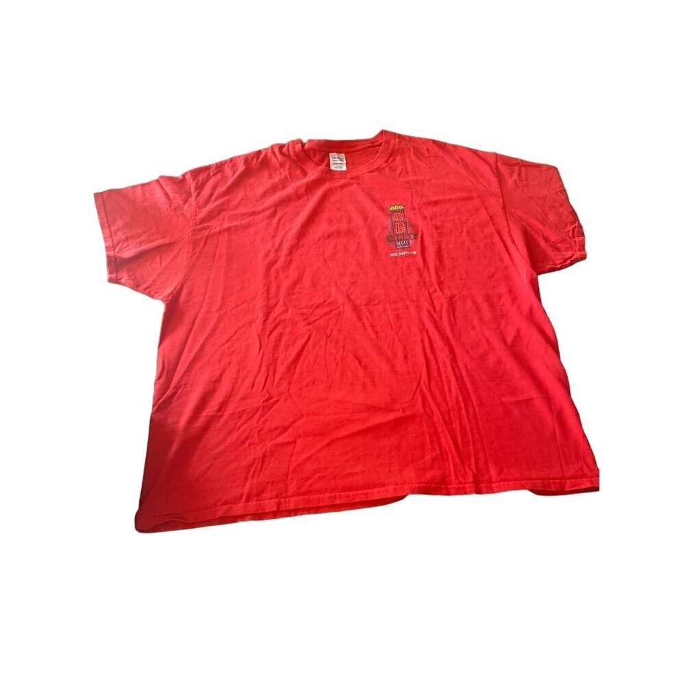 BB King's Blues Club Memphis BBQ Red T Shirt Size XXL